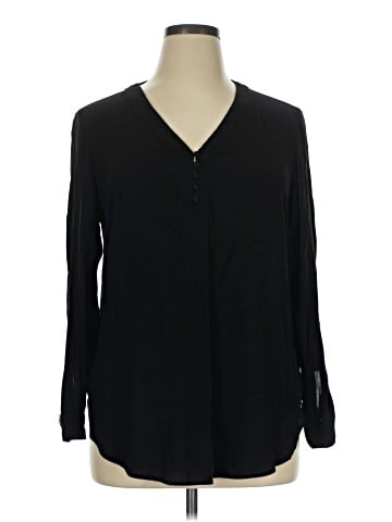 Roz & Ali Long Sleeve Blouse (view 1)