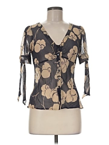 Odille Short Sleeve Silk Top (view 1)