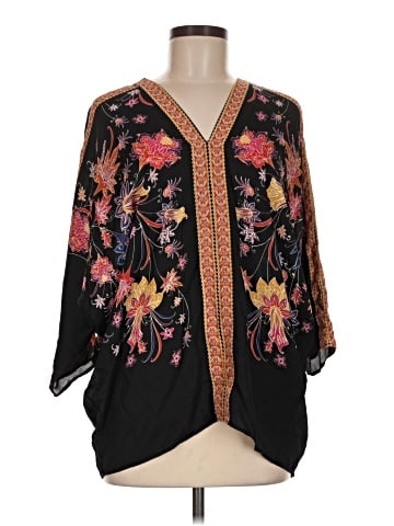 Rose + Olive 3/4 Sleeve Blouse (view 1)