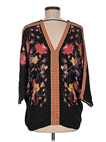 Rose + Olive 3/4 Sleeve Blouse (view 2)