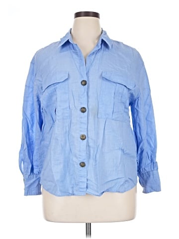 Who What Wear 3/4 Sleeve Button-Down Shirt (view 1)