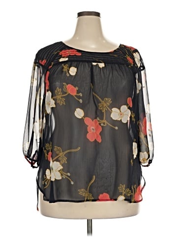 LC Lauren Conrad 3/4 Sleeve Blouse (view 1)