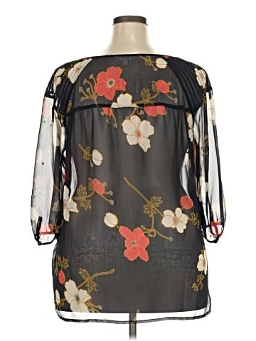 LC Lauren Conrad 3/4 Sleeve Blouse (view 2)