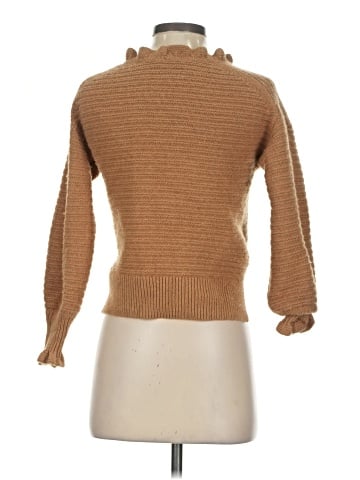 Madewell Ruffle-Neck Pullover Sweater in Cotton-Merino Yarn (view 2)