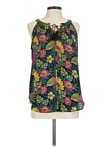 Rose + Olive Sleeveless Blouse (view 1)