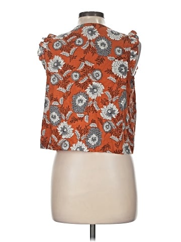 Madewell Ruffle Button-Front Tank in Gathered Blooms (view 2)