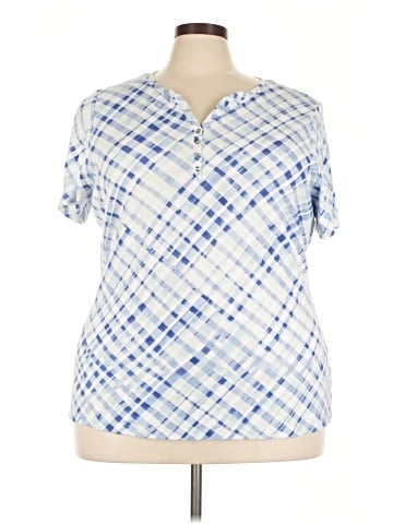 Karen Scott Short Sleeve Henley (view 1)