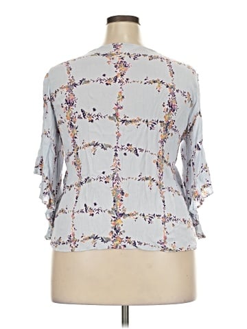 LC Lauren Conrad 3/4 Sleeve Blouse (view 2)
