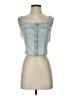 Levi's 100% Cotton Blue Sleeveless Blouse Size XS - photo 1