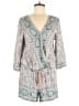 Dillard's 100% Rayon Paisley Orange Gray Romper Size M - photo 1