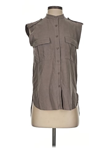 BCBGMAXAZRIA Sleeveless Silk Top (view 1)