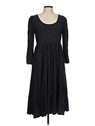 Madewell Alicia Long-Sleeve Scoopneck Midi Dress in Night Stars (view 1)