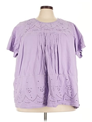 Woman Within Short Sleeve Blouse (view 1)