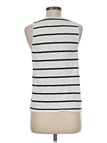 Madewell Whisper Cotton V-Neck Pocket Tank in Creston Stripe (view 2)