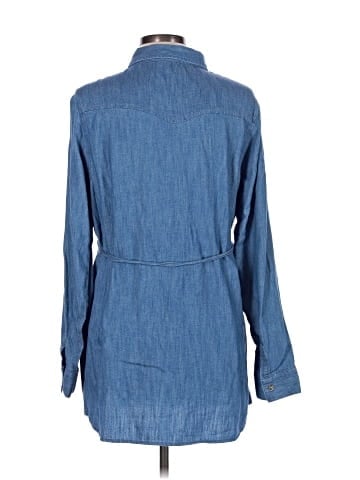 Isabel Maternity Long Sleeve Button-Down Shirt (view 2)
