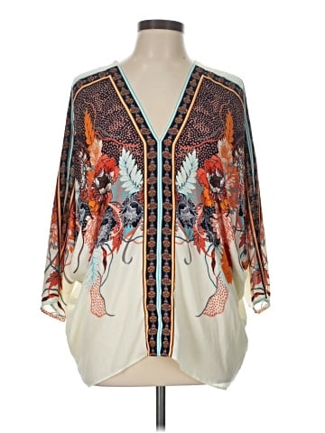 Rose + Olive 3/4 Sleeve Blouse (view 1)