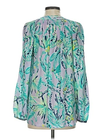 Lilly Pulitzer Long Sleeve Silk Top (view 2)