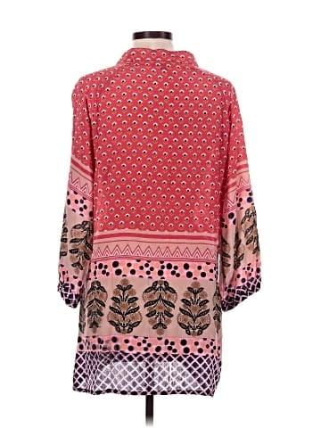 Tolani 3/4 Sleeve Silk Top (view 2)
