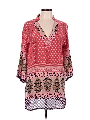 Tolani 3/4 Sleeve Silk Top (view 1)