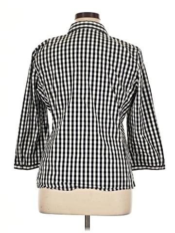 Lafayette 148 New York 3/4 Sleeve Button-Down Shirt (view 2)
