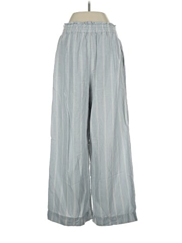 Madewell Smocked Huston Pull-On Full-Length Pants in Double Stripe (view 2)