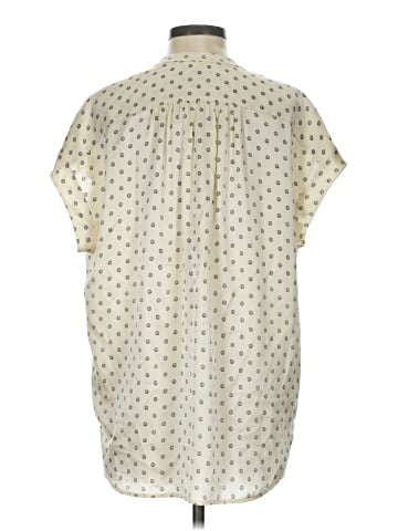 Vince. Short Sleeve Silk Top (view 2)