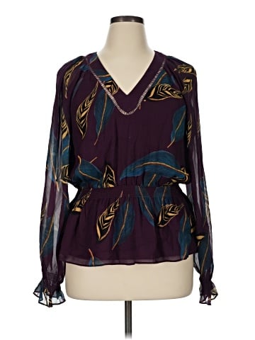 Farm Rio For Anthropologie Long Sleeve Blouse