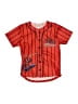 Marvel 100% Polyester Orange Short Sleeve Button-Down Shirt Size 6 - photo 1