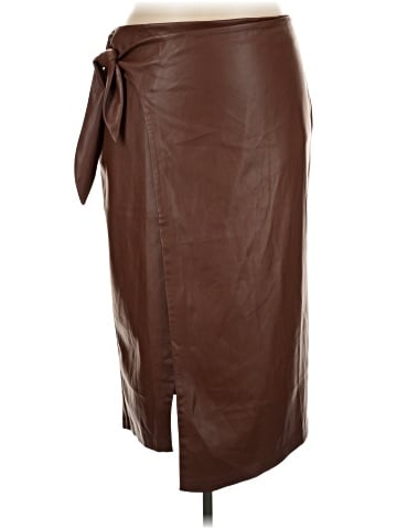 ELOQUII Faux Leather Skirt (view 1)