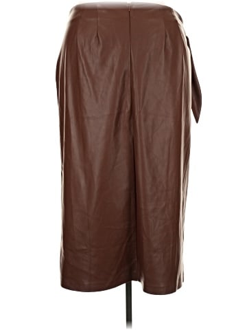 ELOQUII Faux Leather Skirt (view 2)
