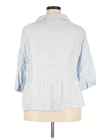 Poetry 3/4 Sleeve Button-Down Shirt (view 2)