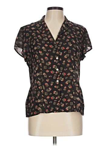 Jones New York Short Sleeve Silk Top (view 1)