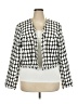ELOQUII 100% Polyester Houndstooth White Jacket Size 22 - photo 1