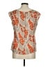Talbots 100% Polyester Orange Sleeveless Blouse Size 8 - photo 2
