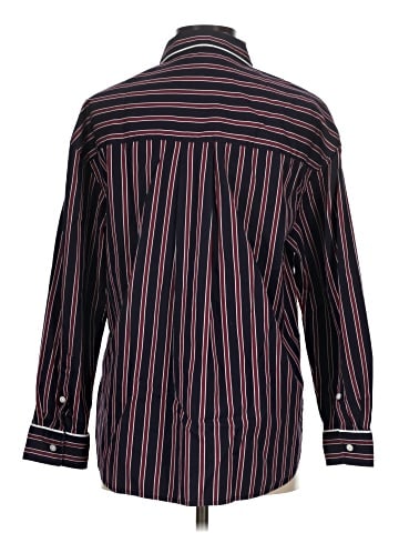 Madewell Long Button-Up Shirt in Stripe Poplin (view 2)