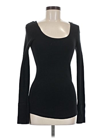 Gray Saks Fifth Avenue Long Sleeve Top (view 1)