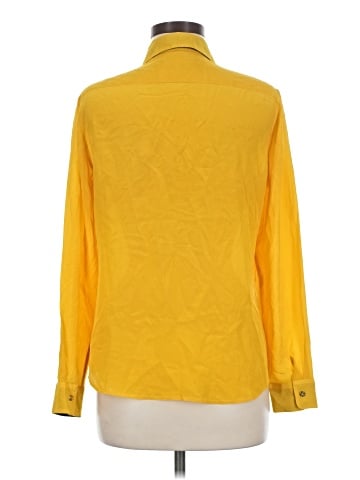 Banana Republic Factory Store Long Sleeve Silk Top (view 2)