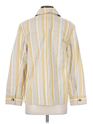 Madewell Long Chore Jacket in Stripe (view 2)
