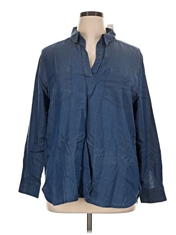 Ann Taylor LOFT Outlet Long Sleeve Button-Down Shirt (view 1)