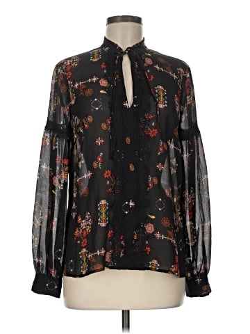 Derek Lam 10 Crosby Long Sleeve Silk Top (view 1)
