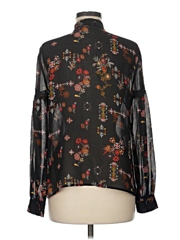 Derek Lam 10 Crosby Long Sleeve Silk Top (view 2)