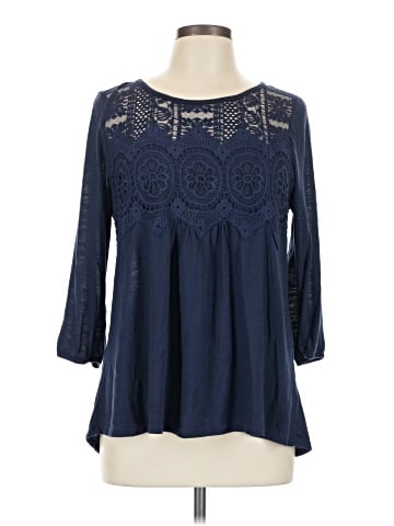 Rewind 3/4 Sleeve Blouse (view 1)