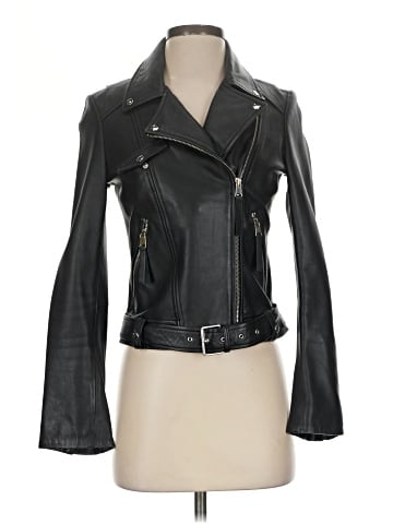 Trafaluc by Zara Leather Jacket (view 1)