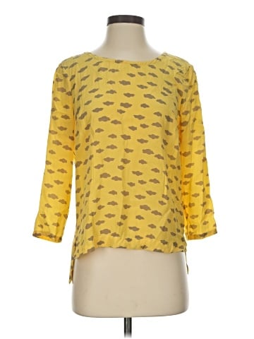 Maeve 3/4 Sleeve Silk Top (view 1)
