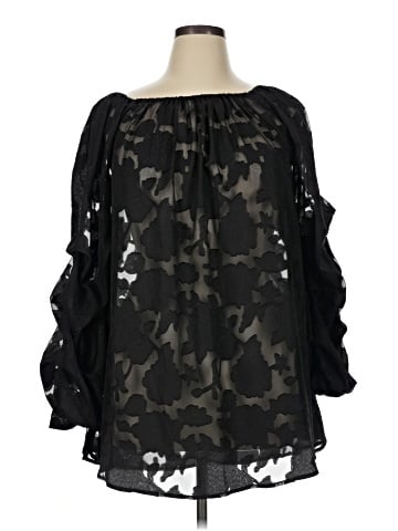 Shein Curve 3/4 Sleeve Blouse (view 1)