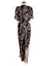 MSK 100% Polyester Animal Print Brown Tan Jumpsuit Size L - photo 2