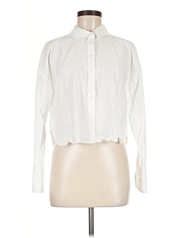 Madewell Signature Poplin Hartfield Crop Shirt (view 1)