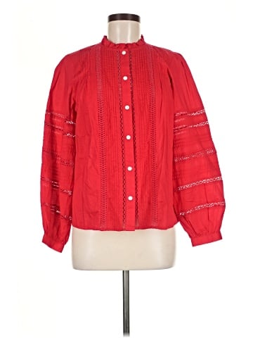 Madewell Lace-Insert High-Neck Pintuck Top (view 1)