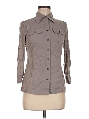 INC International Concepts 3/4 Sleeve Button-Down Shirt (view 1)