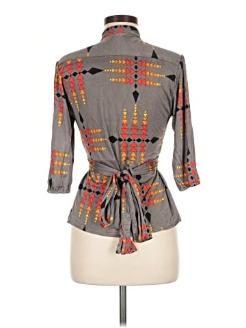 Mara Hoffman 3/4 Sleeve Silk Top (view 2)